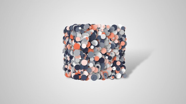 3d cube from particle, 4K abstract animation