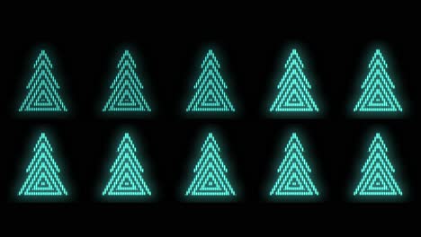 christmas trees pattern with pulsing neon green led light 1