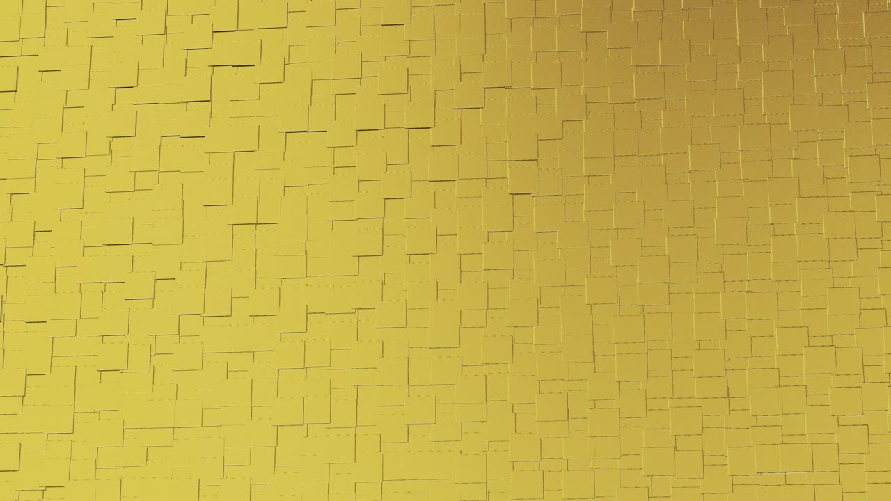 abstracto geométrico fondo dorado azulejos de papel de aluminio textura de bucle sin costura fondo renderizado en 3d