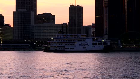 detroit at  dusk