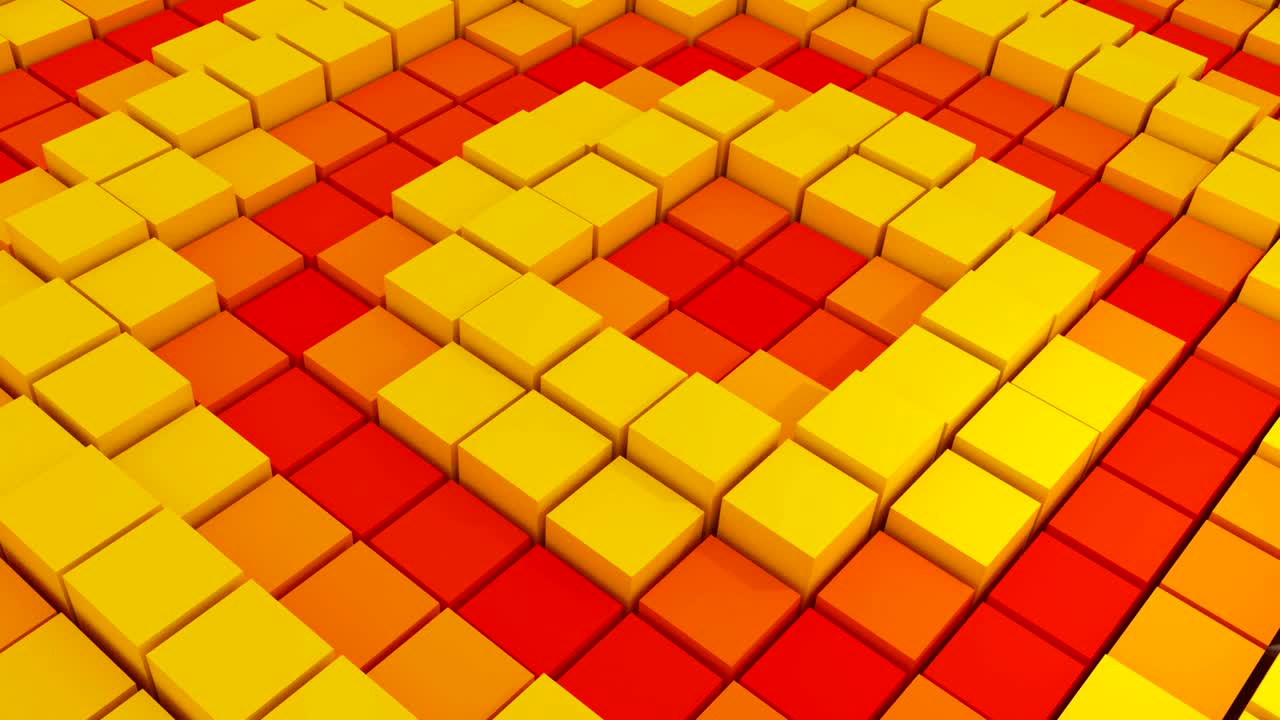 cubes surface waving. Loop moving up and down animation 3d background