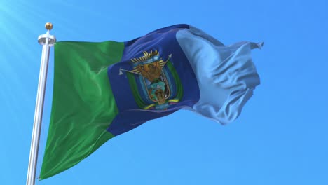 santa elena province flag, ecuador. loop