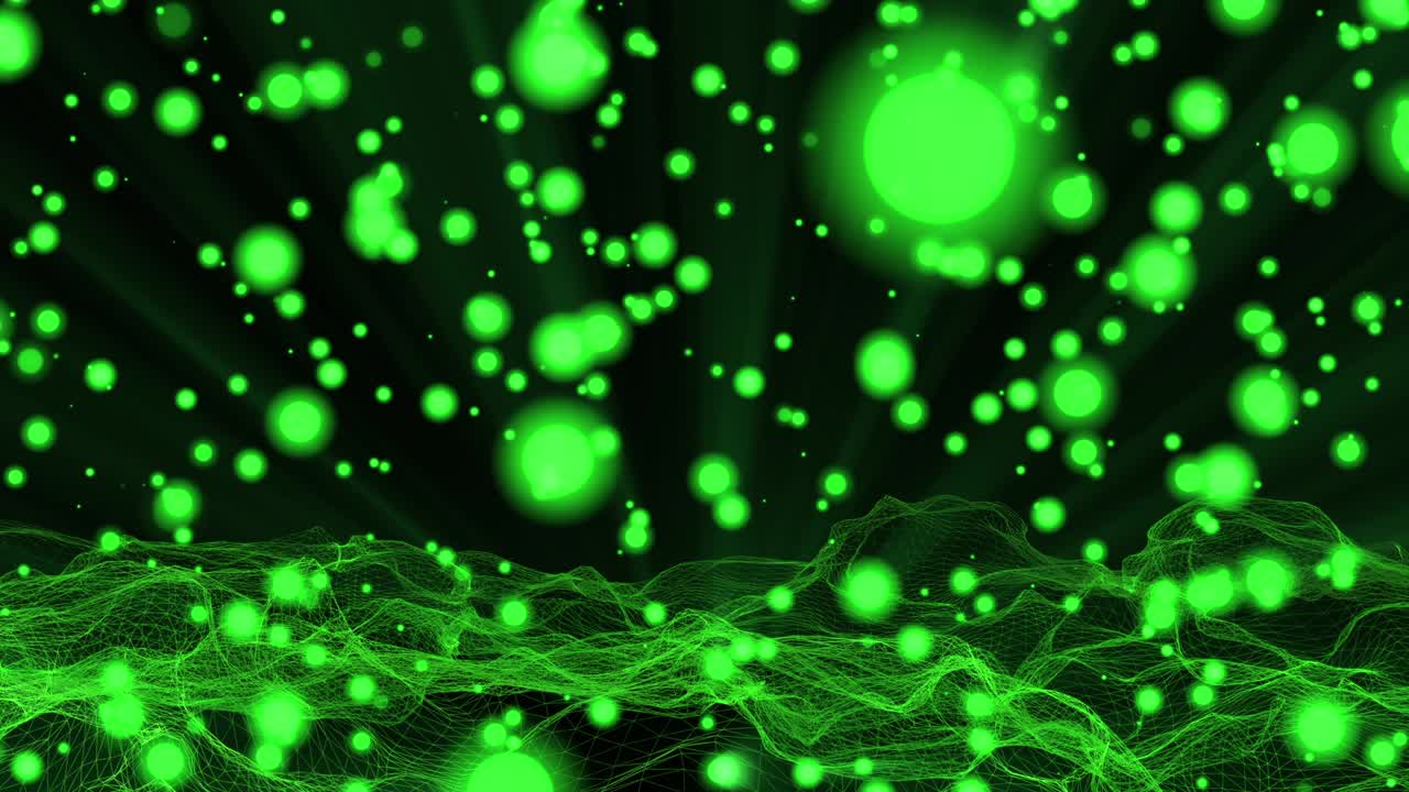 배경에 대한 추상적인 기술, 녹색 루프 가능