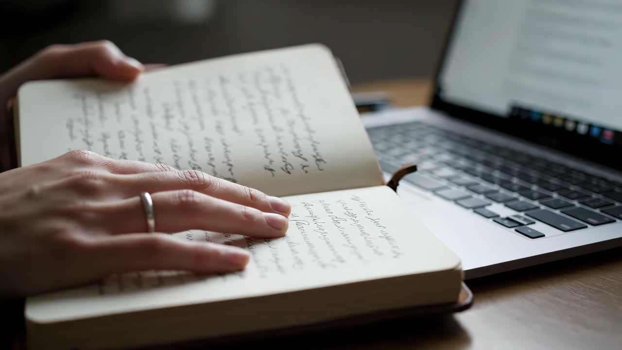 Notebook and Laptop on Desk