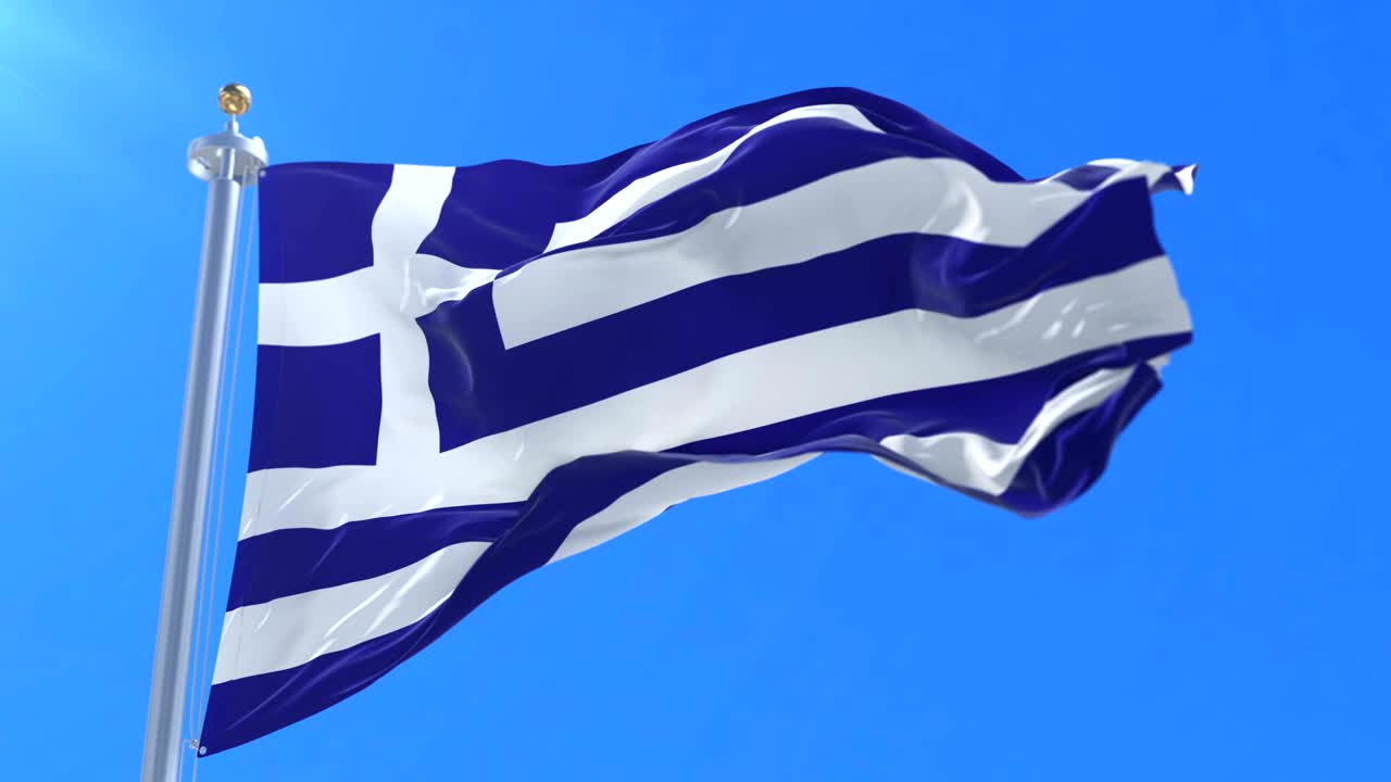 그리스의 발이 바람에 흔들리고 푸른 하늘, 루프