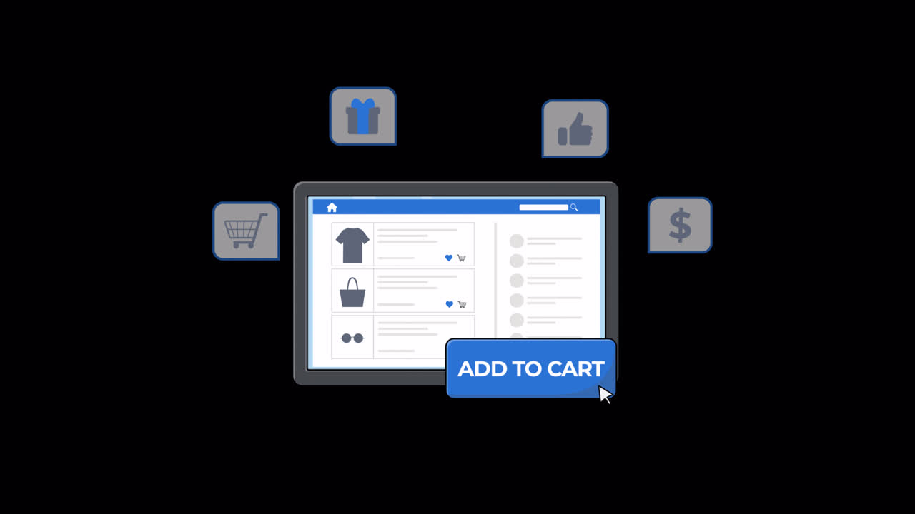 E-commerce Website Interface on Digital Tablet with Add to Cart Button