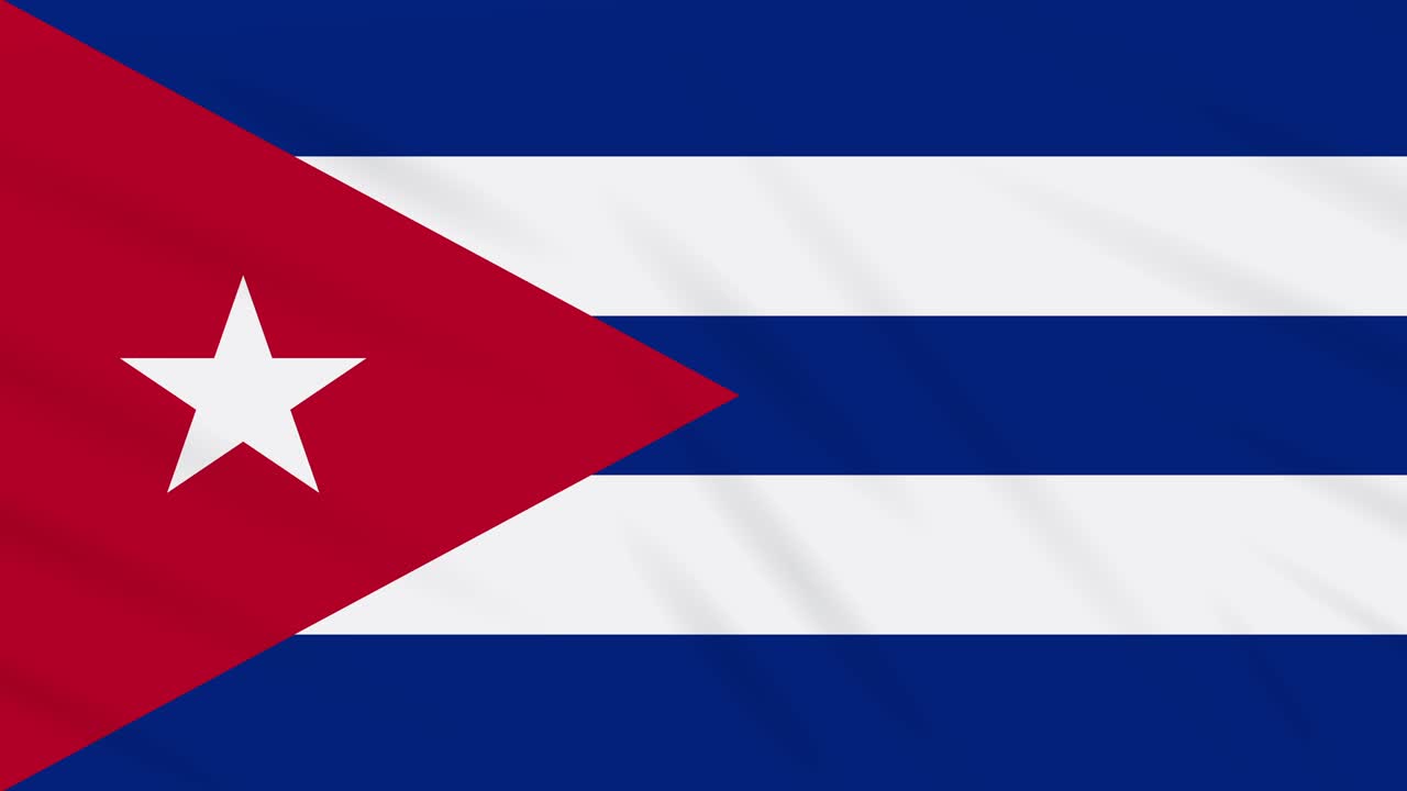 Bandiera di Cuba che sventola, sfondo in loop
