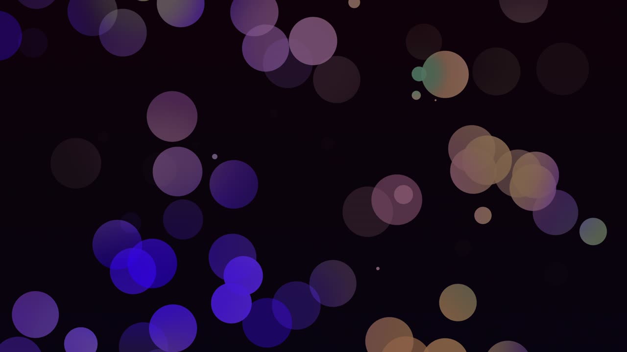 다채로운 애니메이션 원, 입자, 밝은 배경, 4k