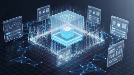 visualizing data processing and analytics with advanced technology: a digital representation of data insights in a virtual environment