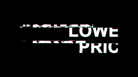 lowest price glitch effect text digital tv distortion 4k loop animation