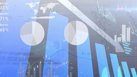 animation of financial data processing on black background