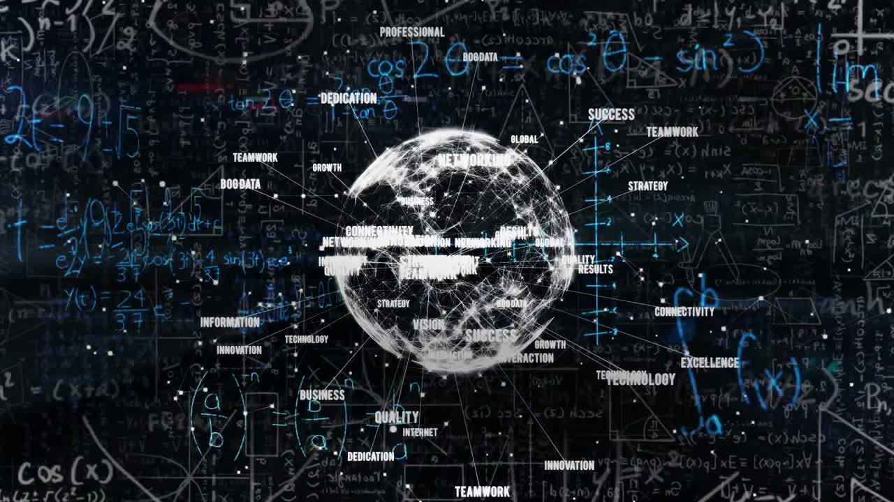 수학 방정식에 대한 연결 네트워크의 애니메이션