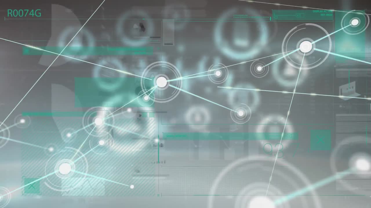 animación de la red de conexiones a través del procesamiento digital de datos