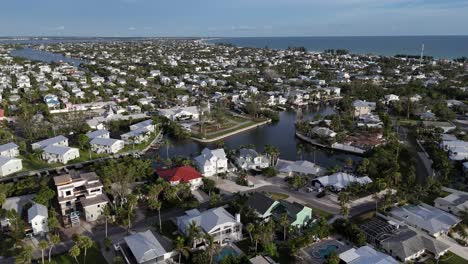real estate with interior small boat channel on anna maria island florida