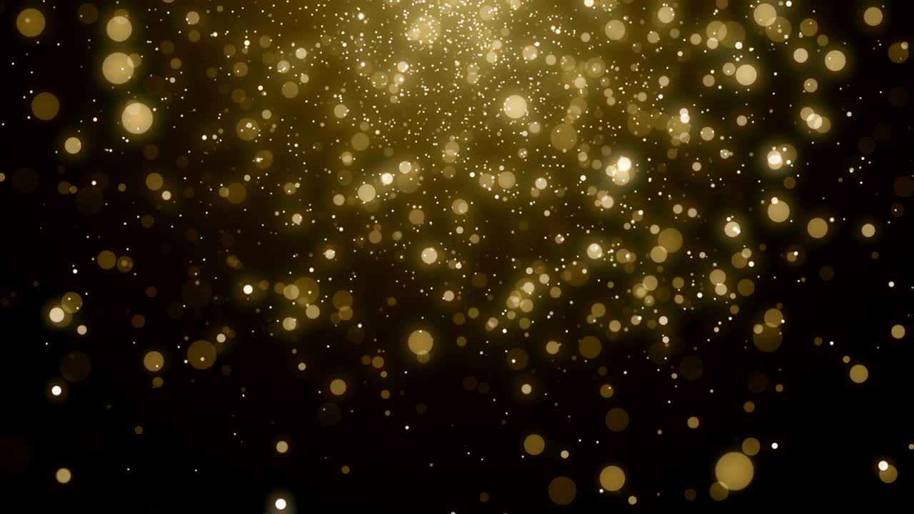 Particles gold glitter bokeh award dust abstract background loop ...
