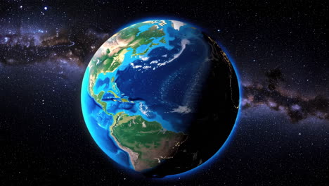 earth from space, night and day