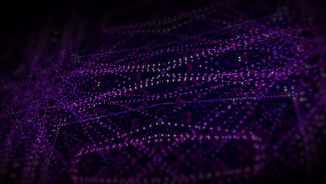 purple kaleidoscope with a geometric floral pattern that flashes quickly and glows. 3d scene with blurred edges. looped animation.