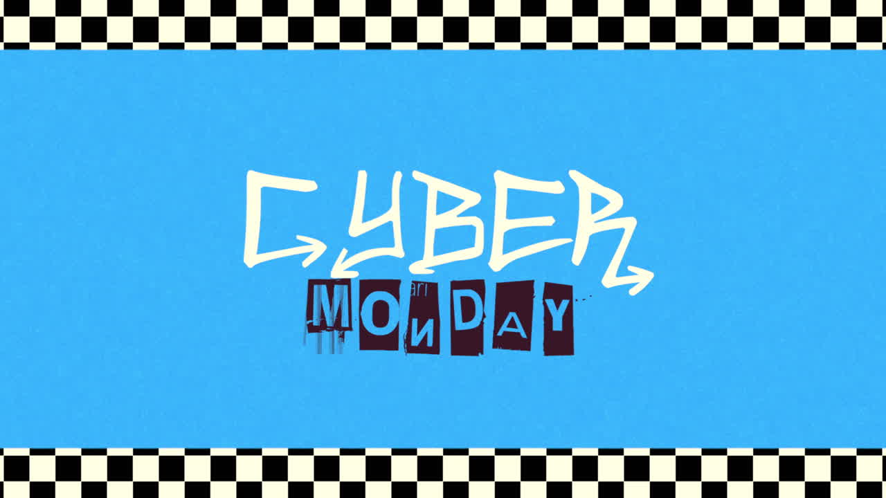 사이버 월요일 블루 그런지 텍스처와 노이즈 효과