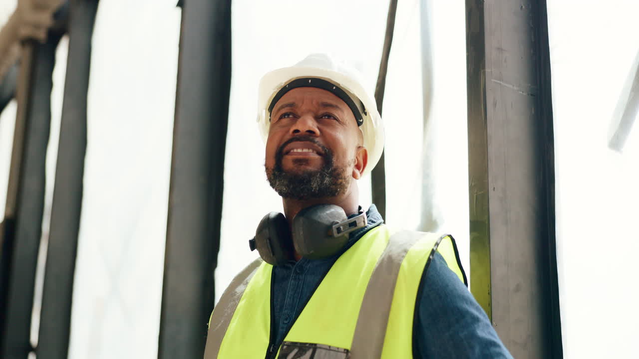 trabajador de la construcción en un sitio