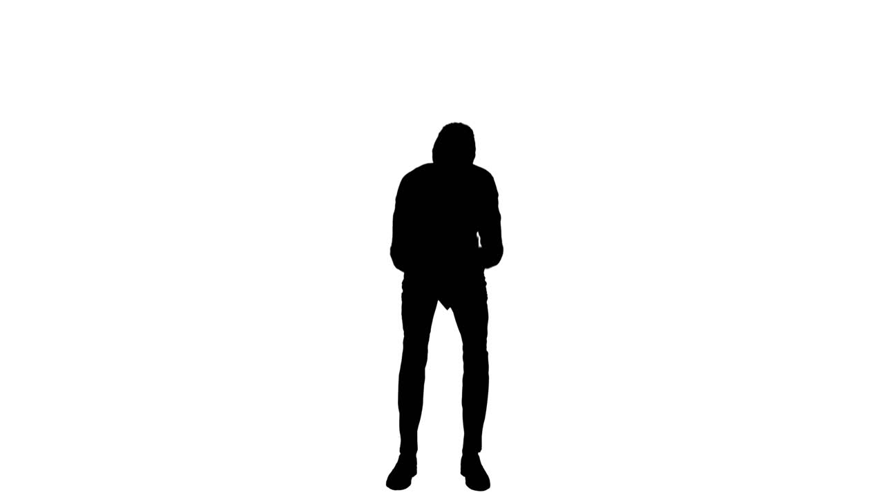 승리를 축하 하는 사업가 의 실루 ⁇