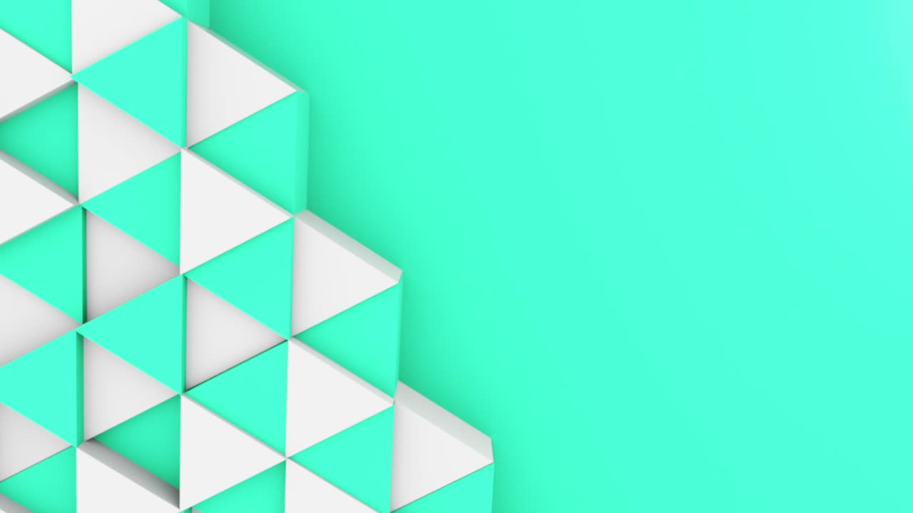 abstract 3d triángulo formas de fondo con diferentes colores vista superior. conjunto de imágenes de animación de bucle 4k.