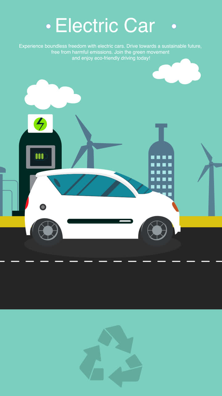 전기 자동차의 모션 그래픽