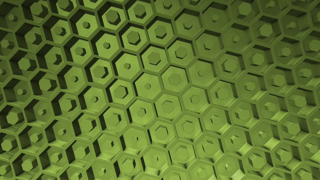green business background. Boxes Abstract hexagon Background Random Motion, 3d Loopable Animation 4k.