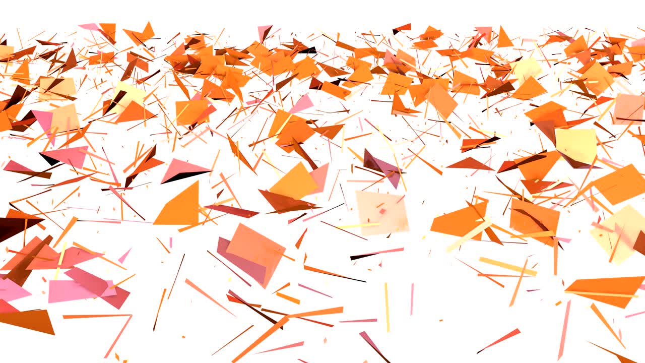 abstracto simple rosa naranja baja poli 3d superficie dividida como fondo de moda. suave geométrico bajo poli fondo de movimiento de desplazamiento poligonos rojos naranja puros. fondo de bucle sin costuras 4k fullhd