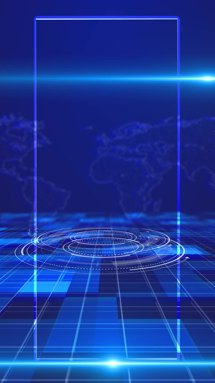 Hud circle glowing blue light tech system innovation concept futuristic innovation cyber space