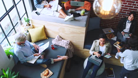 diverse women collaborating in a modern office space