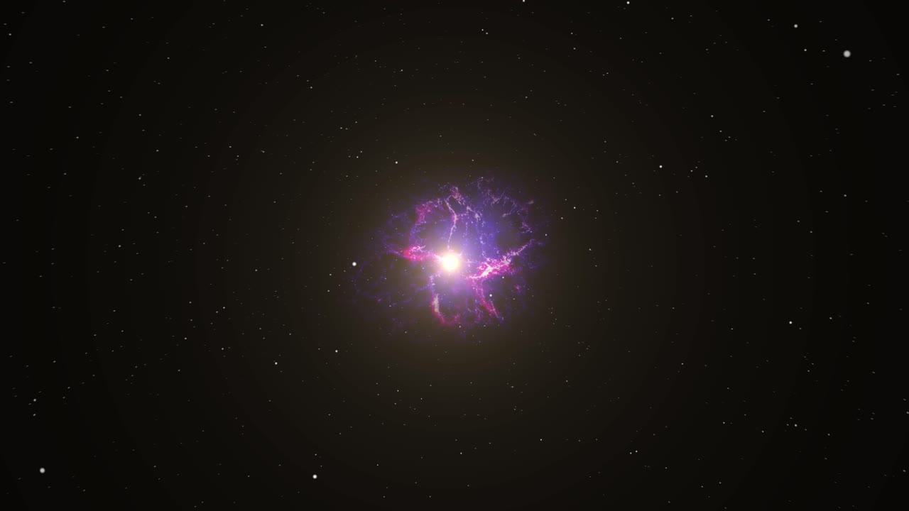 путешествие через красочные туманности и огромную вселенную