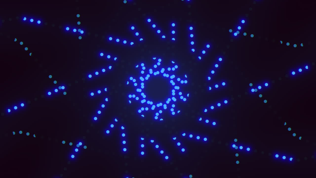 Mesmerizing blue spiral of delicate dot arrangement