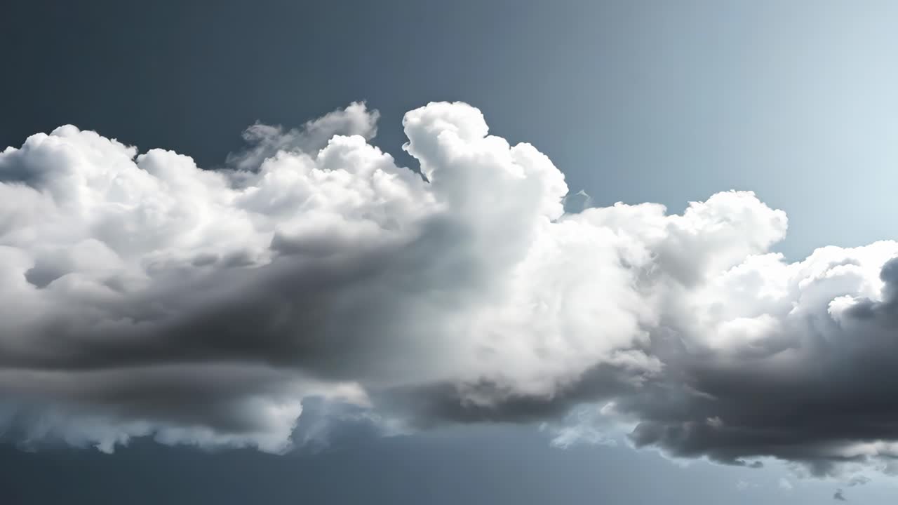 A large cloud of smoke is seen in the sky. The smoke is billowing and he is coming from a fire. The sky is dark and gloomy, with the clouds looming overhead. Scene is ominous and foreboding