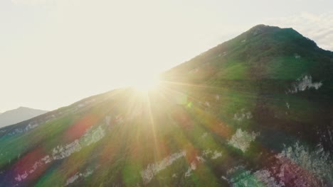 mountain sunrise/sunset view