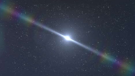 animación de puntos de luz en movimiento y estrellas sobre fondo negro