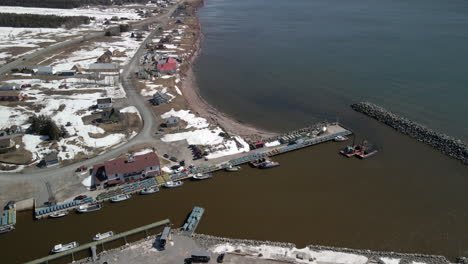 lobster fishing port drone view