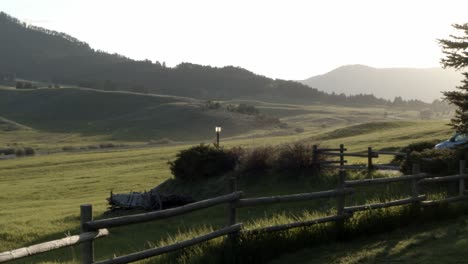 beautiful sunset in the country from the driveway