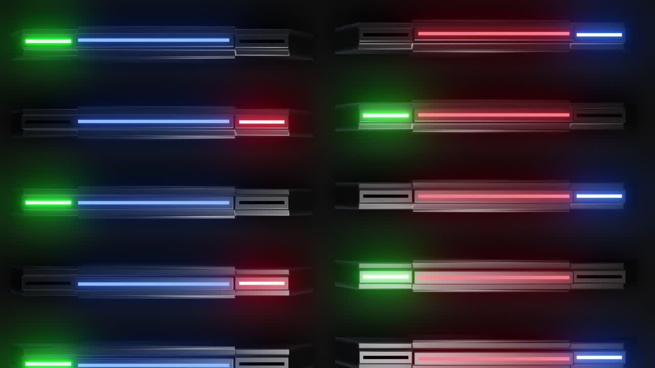 Futuristic Neon Light Panels