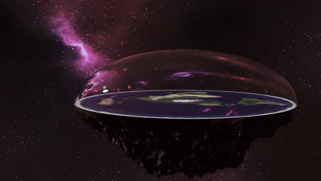 tierra plana teoría de la conspiración planeta cúpula en el espacio 4k
