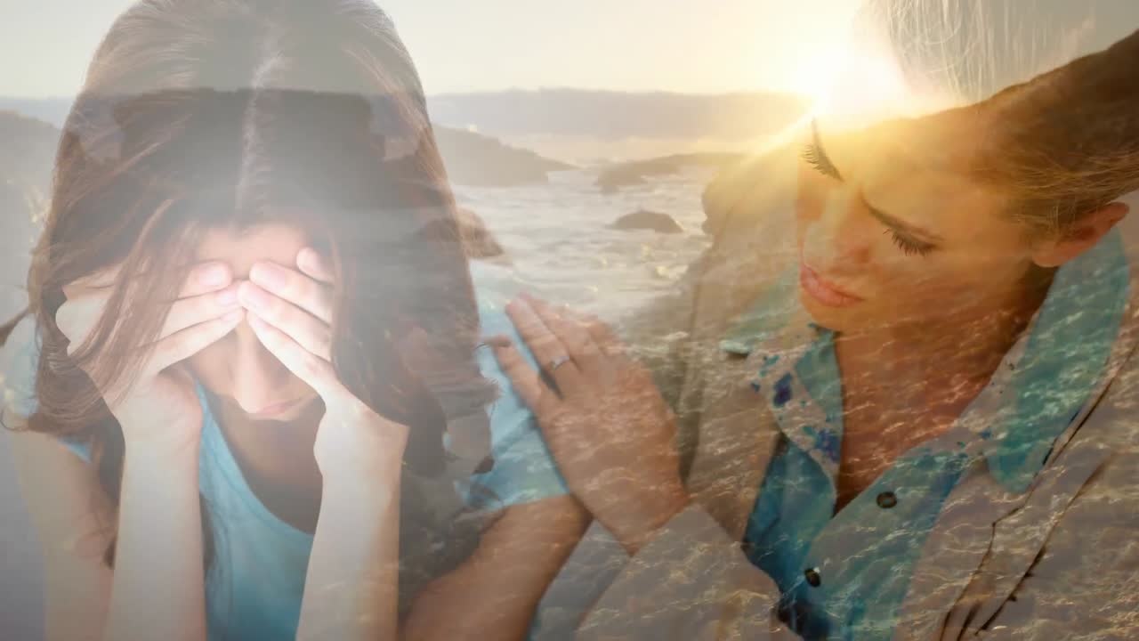 우울증 환자를 위로하는 의사의 디지털 애니메이션 4k