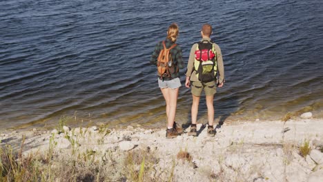 Caucasian-couple-enjoying-the-landscape