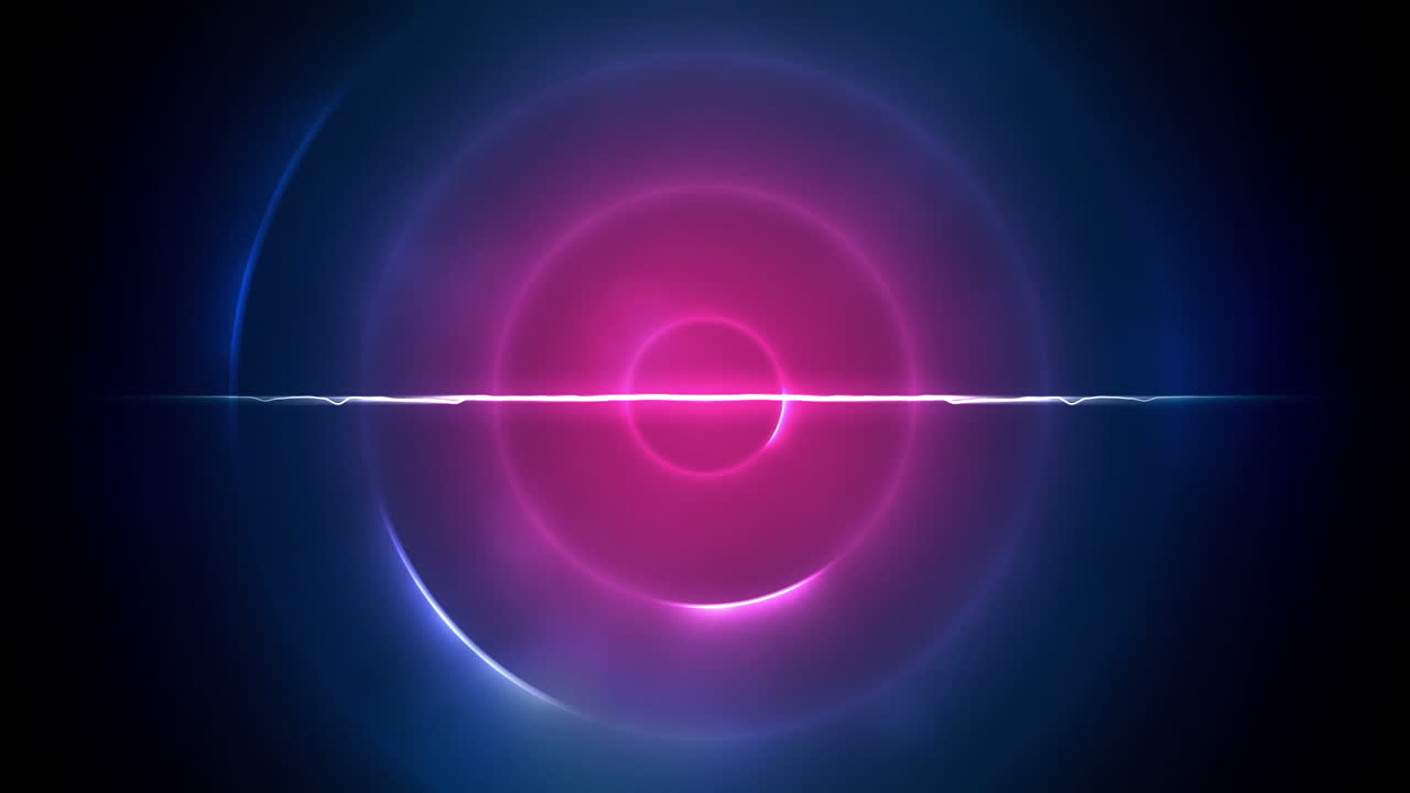 중간에 선이 있는 파란색과 분홍색 원