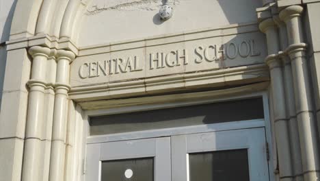 Establishing-shot-of-Central-High-School---First-school-in-Texas-for-Black-people