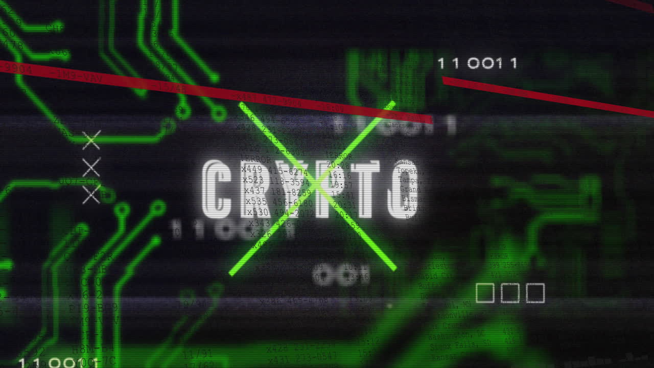 마이크로프로세서 연결과 이진 코딩을 통해 암호 텍스트 배너의 애니메이션