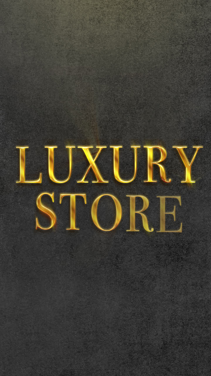 Luxury Store Golden Text
