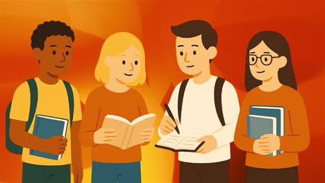 estudiantes que estudian juntos