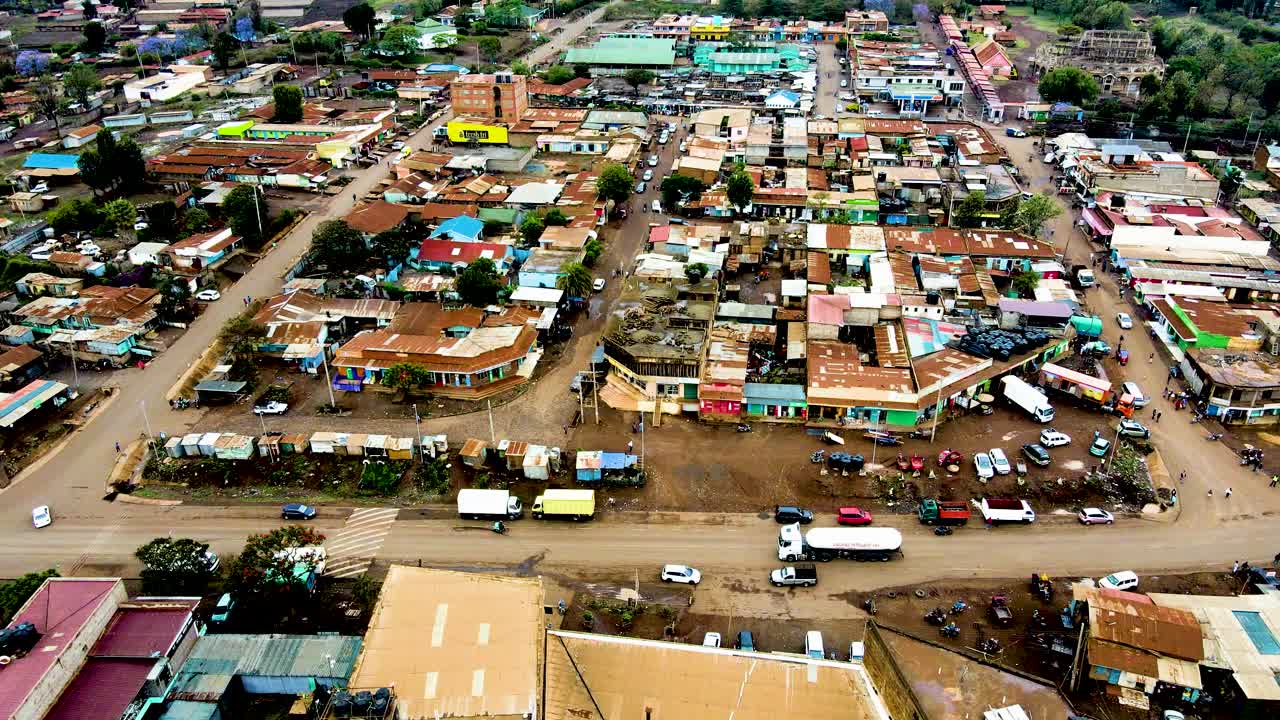나이로비 시골 도시 풍경 케냐 도시 스카이 라인