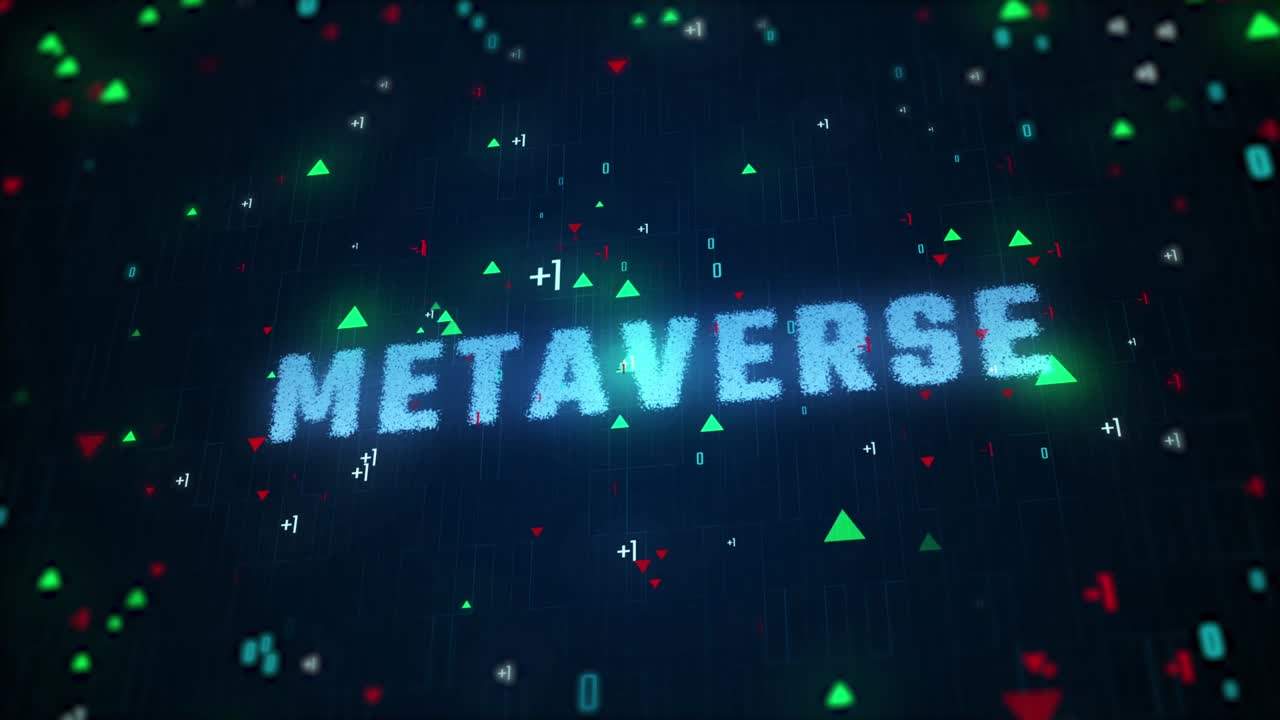 el fondo de los gráficos de movimiento del metaverso es un video de stock en 4k.