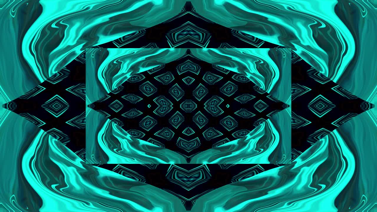 ondas líquidas verdes que fluyen movimiento abstracto fondo borroso.