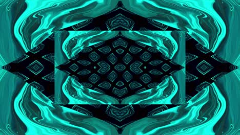 ondas líquidas verdes que fluyen movimiento abstracto fondo borroso.